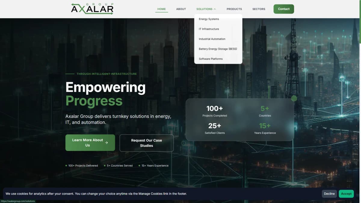 Axalar Group Website